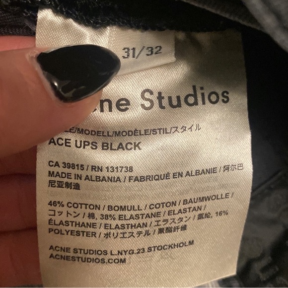 Acné estudios mens slim tapered jeans size 31/32 - Picture 5 of 5